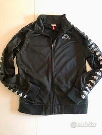 Felpa nera Kappa ragazzo 16 anni