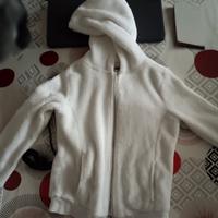 giacca di pelliccia con cappuccio per bambina