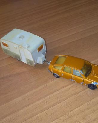 Modellino Majorette Citroen CX + Roulotte Anni '80