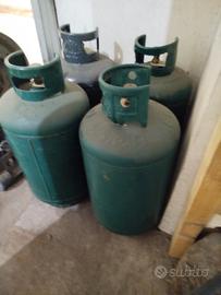4 bombole grandi gas vuote 