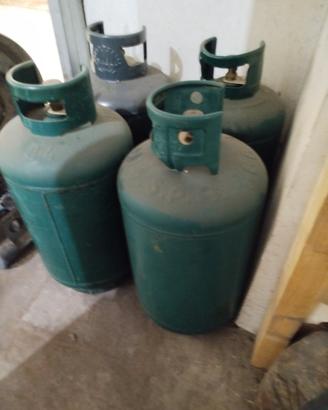 4 bombole grandi gas vuote 