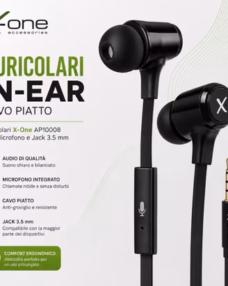 Auricolari In-Ear con Microfono Jack 3.5mm
