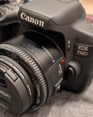 Canon EOS 750D 24MP + 35mm f/2 + accessori vari
