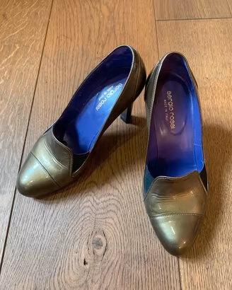 Scarpa con tacco bronzo -  Sergio Rossi