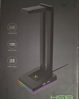 Supporto Cuffie Blade Hawks da Gaming RGB con 2USB