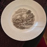 Vassoio tondo inglese decorato