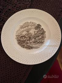 Vassoio tondo inglese decorato