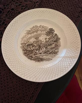 Vassoio tondo inglese decorato