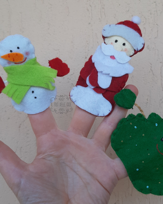 Marionette da dita natalizi, inventa storie