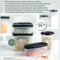 Tupperware set dispensa