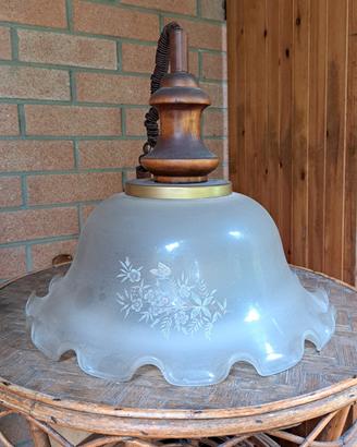 Lampadario in vetro Vintage