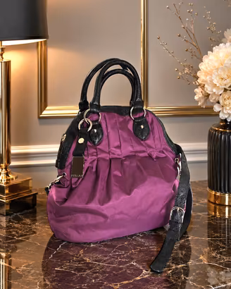 Borsa hobo arricciata capiente con tracolla Krizi