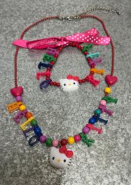 HELLO KITTY Set x bambini collana + braccialetto