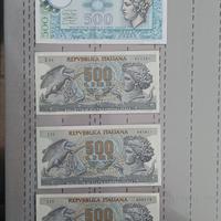 banconota 500 lire italiane rare