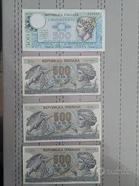 banconota 500 lire italiane rare