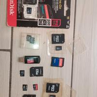 Schede MicroSd vari tagli vari prezzi