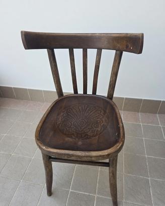 set 4 sedie da bistrot vintage/retrò stile Thonet
