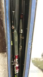 12 CANNE DA PESCA ATTREZZATURA  Aki Veleno Rhino