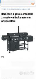 Barbecue con affumicatori gas e carbonella