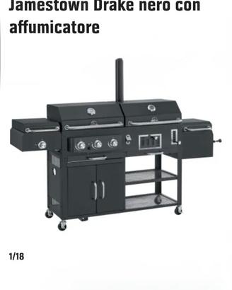 Barbecue con affumicatori gas e carbonella