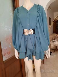 vestitino  o blusa lunga con rusche 