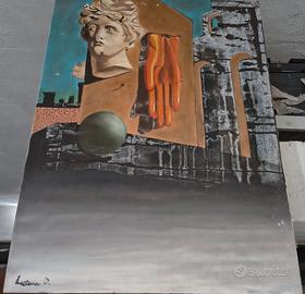 riproduzione quadro "canto d'amore" De Chirico