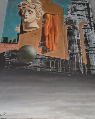 riproduzione quadro "canto d'amore" De Chirico
