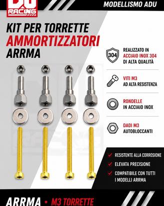 Torre ammort. Arrma 6S inox 304 M3