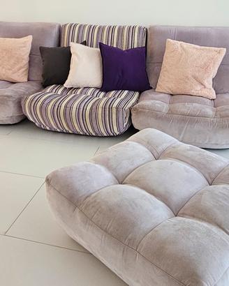 Divano Modulare Château d'Ax con Pouf  
