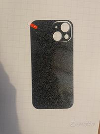 Protezione posteriore iPhone 15 nera glitter