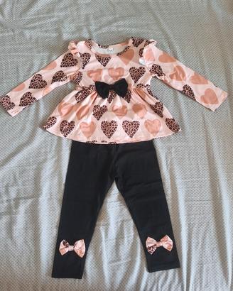 set 3 pezzi bambina 2/3anni 3/4 anni 