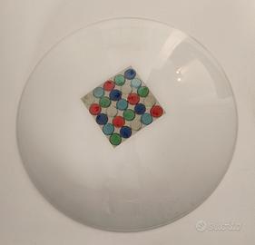 plafoniere vetro satinato con decoro