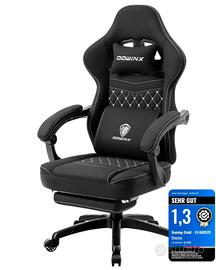 Sedia Gaming ergonomica poggiapiedi nuova