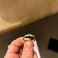 Anello argento 925 con finti diamanti