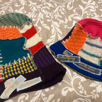 Cuffie lana patchwork