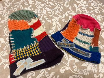 Cuffie lana patchwork