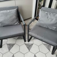Coppia di poltroncine da giardino/terrazzo