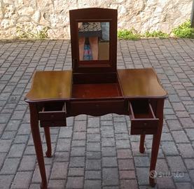 Consolle specchiera in legno