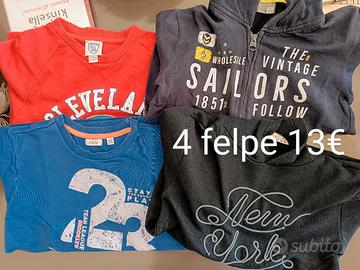 4 Felpe bambino 8 anni