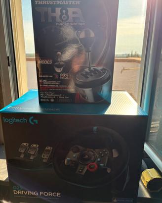Volante logitech g29 e cambio th8a thrustmaster