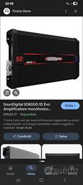 amplificatore soundigital 8000.1d evo 2 1hom 