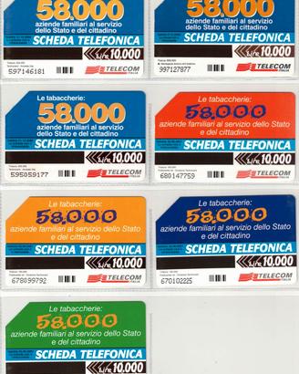 Schede Telefoniche "Le Tabaccherie, 58.000"