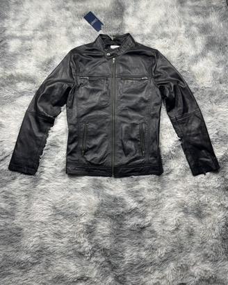 Giacca 100% pelle vera nera taglia M