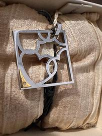 Collana Comete pendente acciaio oro 18KT brillante