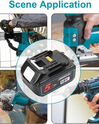 2X Powarobor BL1850B 18V 5.5Ah Batteria di ricambi