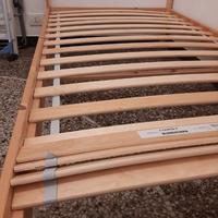 rete Luroy IKEA + letto Neiden IKEA in legno