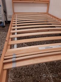 rete Luroy IKEA + letto Neiden IKEA in legno