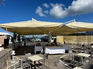 Ombrellone x attivita’ commerciale 8mtx 8 mt