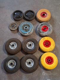 Ruote per carrelli 26-15 cm, piene o  pneumatiche