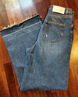 jeans Vicolo tg L denim couture blu vita alta